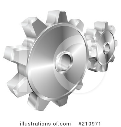 Royalty-Free (RF) Gears Clipart Illustration by AtStockIllustration - Stock Sample #210971