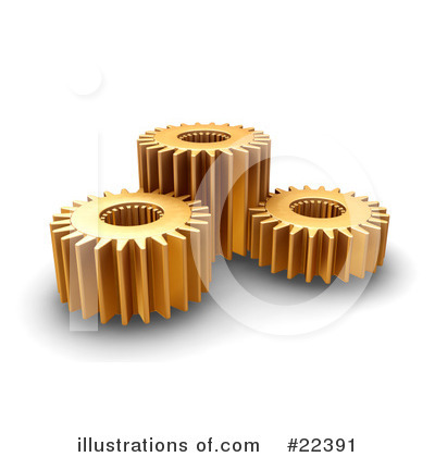 Royalty-Free (RF) Gears Clipart Illustration by KJ Pargeter - Stock Sample #22391