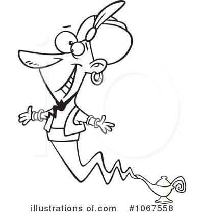 Royalty-Free (RF) Genie Clipart Illustration by toonaday - Stock Sample #1067558