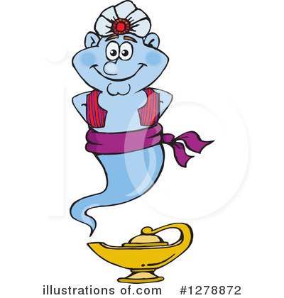 Royalty-Free (RF) Genie Clipart Illustration by Dennis Holmes Designs - Stock Sample #1278872