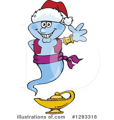 Royalty-Free (RF) Genie Clipart Illustration by Dennis Holmes Designs - Stock Sample #1283316