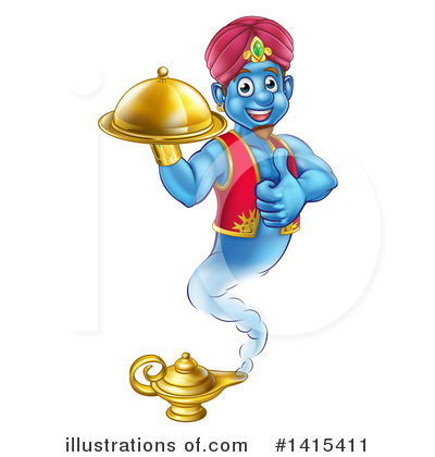 Royalty-Free (RF) Genie Clipart Illustration by AtStockIllustration - Stock Sample #1415411