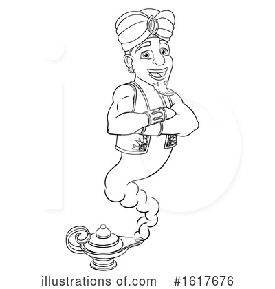 Royalty-Free (RF) Genie Clipart Illustration by AtStockIllustration - Stock Sample #1617676