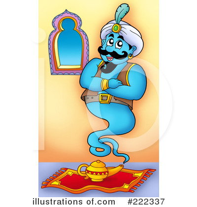Royalty-Free (RF) Genie Clipart Illustration by visekart - Stock Sample #222337