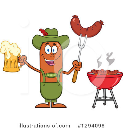 Sausage Clipart #1294096 by Hit Toon