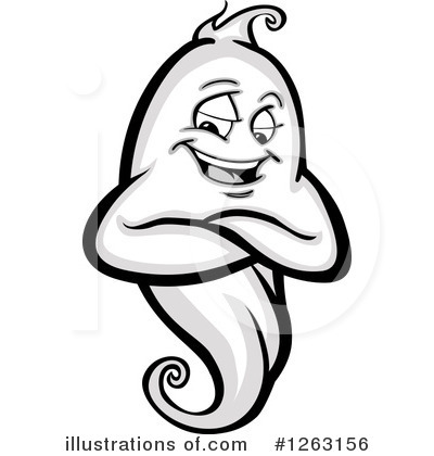 Royalty-Free (RF) Ghost Clipart Illustration by Chromaco - Stock Sample #1263156