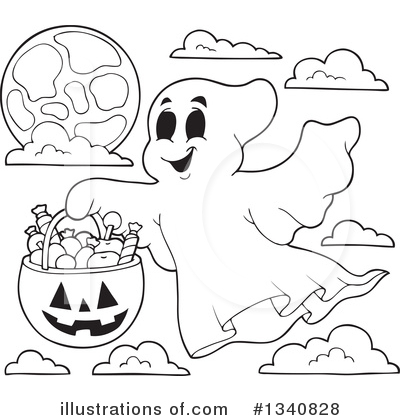 Royalty-Free (RF) Ghost Clipart Illustration by visekart - Stock Sample #1340828