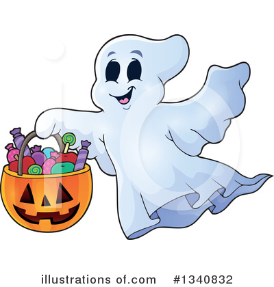 Royalty-Free (RF) Ghost Clipart Illustration by visekart - Stock Sample #1340832