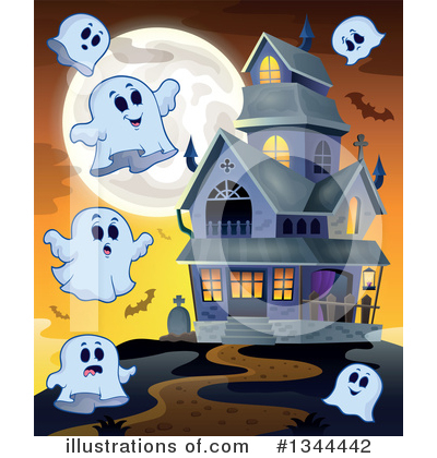 Royalty-Free (RF) Ghost Clipart Illustration by visekart - Stock Sample #1344442