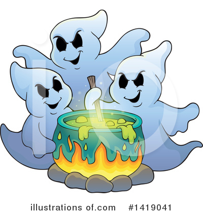 Royalty-Free (RF) Ghost Clipart Illustration by visekart - Stock Sample #1419041