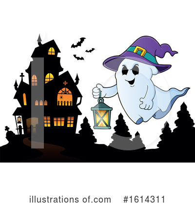 Royalty-Free (RF) Ghost Clipart Illustration by visekart - Stock Sample #1614311