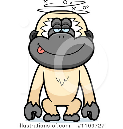 Royalty-Free (RF) Gibbon Monkey Clipart Illustration by Cory Thoman - Stock Sample #1109727