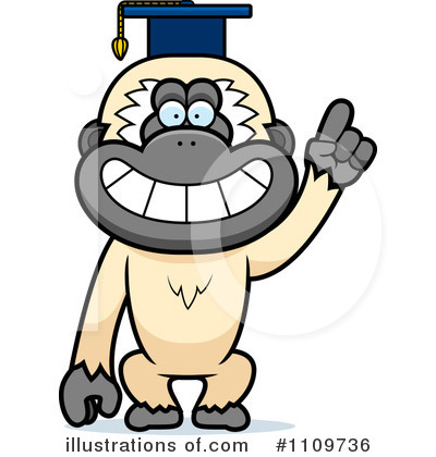 Royalty-Free (RF) Gibbon Monkey Clipart Illustration by Cory Thoman - Stock Sample #1109736