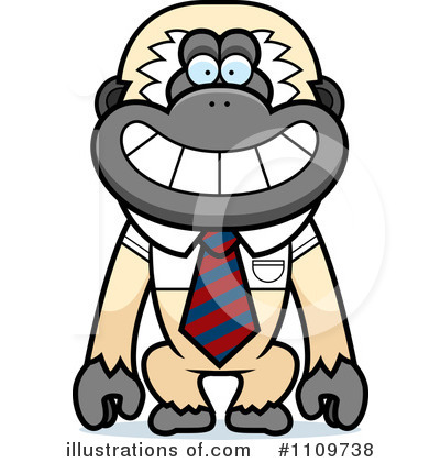 Royalty-Free (RF) Gibbon Monkey Clipart Illustration by Cory Thoman - Stock Sample #1109738