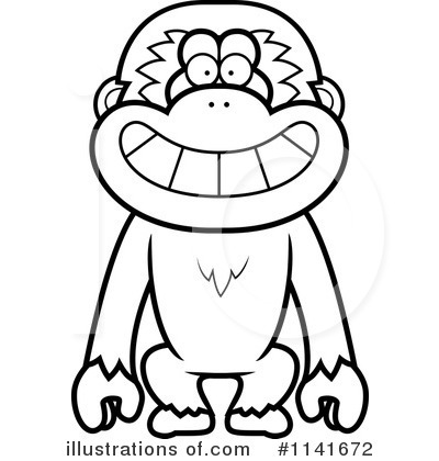 Royalty-Free (RF) Gibbon Monkey Clipart Illustration by Cory Thoman - Stock Sample #1141672