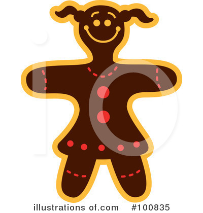 Royalty-Free (RF) Gingerbread Clipart Illustration by Zooco - Stock Sample #100835