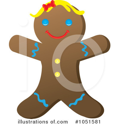 Gingerbread Man Clipart #1051581 by Rosie Piter
