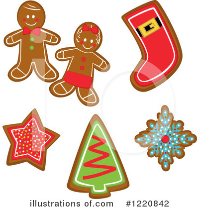 Royalty-Free (RF) Gingerbread Cookie Clipart Illustration by peachidesigns - Stock Sample #1220842