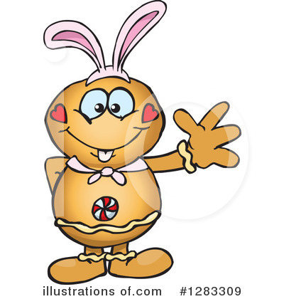 Royalty-Free (RF) Gingerbread Man Clipart Illustration by Dennis Holmes Designs - Stock Sample #1283309