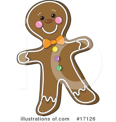 Royalty-Free (RF) Gingerbread Man Clipart Illustration by Maria Bell - Stock Sample #17126