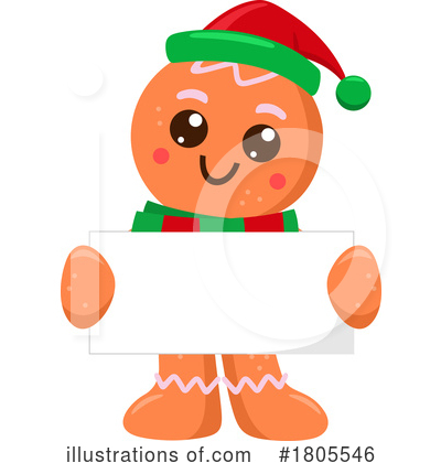 Royalty-Free (RF) Gingerbread Man Clipart Illustration by Hit Toon - Stock Sample #1805546