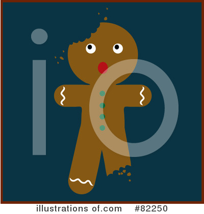 Royalty-Free (RF) Gingerbread Man Clipart Illustration by Pams Clipart - Stock Sample #82250