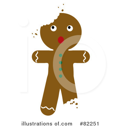 Royalty-Free (RF) Gingerbread Man Clipart Illustration by Pams Clipart - Stock Sample #82251