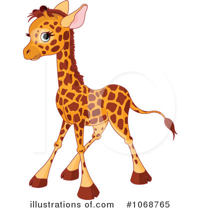 Royalty-Free (RF) Giraffe Clipart Illustration by Pushkin - Stock Sample #1068765