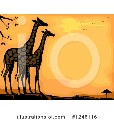 Royalty-Free (RF) Giraffe Clipart Illustration by BNP Design Studio - Stock Sample #1246116