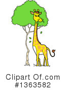 Giraffe Clipart #1363582 by Clip Art Mascots