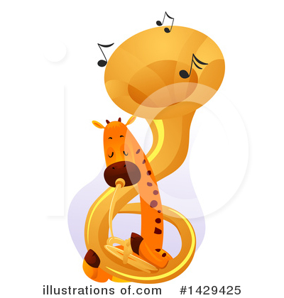 Royalty-Free (RF) Giraffe Clipart Illustration by BNP Design Studio - Stock Sample #1429425