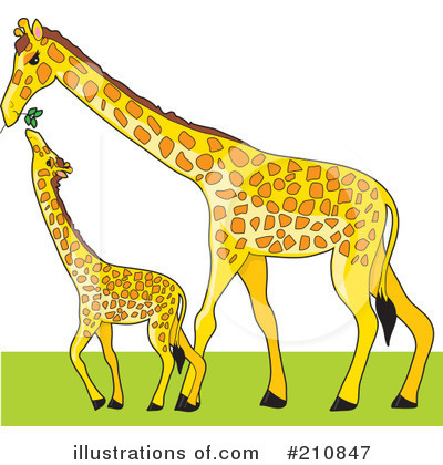 Royalty-Free (RF) Giraffe Clipart Illustration by Maria Bell - Stock Sample #210847