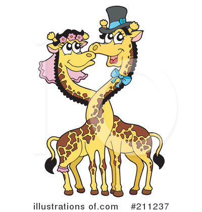 Royalty-Free (RF) Giraffe Clipart Illustration by visekart - Stock Sample #211237