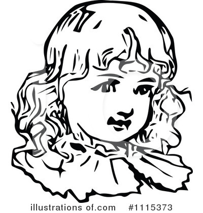 Royalty-Free (RF) Girl Clipart Illustration by Prawny Vintage - Stock Sample #1115373