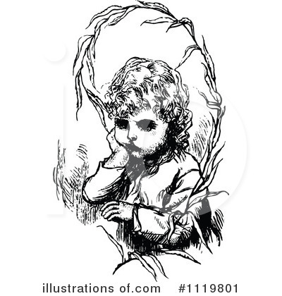 Royalty-Free (RF) Girl Clipart Illustration by Prawny Vintage - Stock Sample #1119801