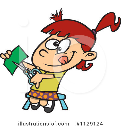 Royalty-Free (RF) Girl Clipart Illustration by toonaday - Stock Sample #1129124