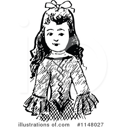 Royalty-Free (RF) Girl Clipart Illustration by Prawny Vintage - Stock Sample #1148027