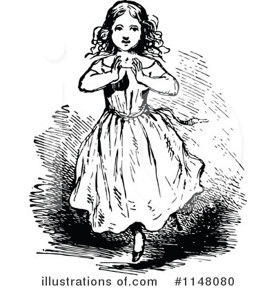 Royalty-Free (RF) Girl Clipart Illustration by Prawny Vintage - Stock Sample #1148080