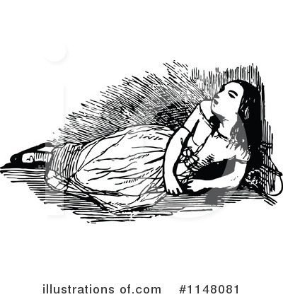 Royalty-Free (RF) Girl Clipart Illustration by Prawny Vintage - Stock Sample #1148081