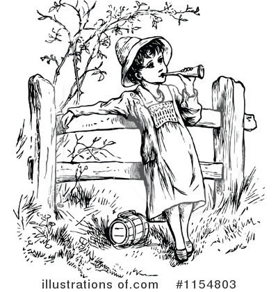 Royalty-Free (RF) Girl Clipart Illustration by Prawny Vintage - Stock Sample #1154803