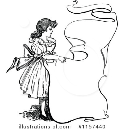 Royalty-Free (RF) Girl Clipart Illustration by Prawny Vintage - Stock Sample #1157440