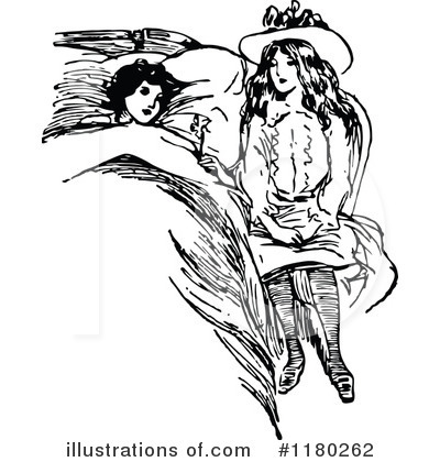 Royalty-Free (RF) Girl Clipart Illustration by Prawny Vintage - Stock Sample #1180262