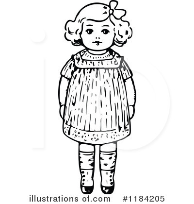 Royalty-Free (RF) Girl Clipart Illustration by Prawny Vintage - Stock Sample #1184205