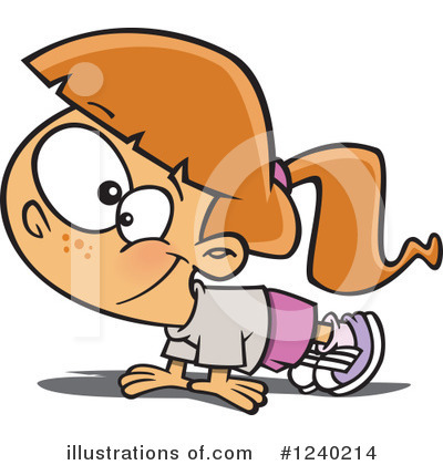 Royalty-Free (RF) Girl Clipart Illustration by toonaday - Stock Sample #1240214