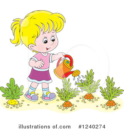 Watering Can Clipart #1240274 by Alex Bannykh