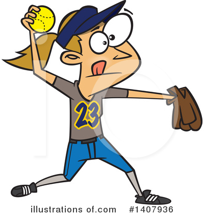 Softball Clipart #1407936 by toonaday