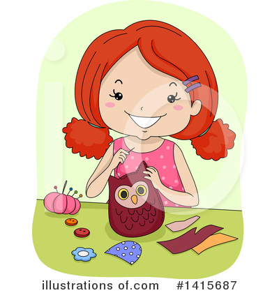Royalty-Free (RF) Girl Clipart Illustration by BNP Design Studio - Stock Sample #1415687