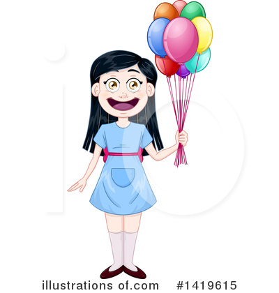 Party Balloons Clipart #1419615 by Liron Peer