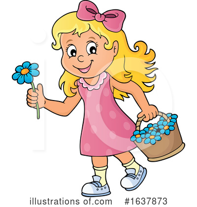 Picking Flowers Clipart #1637873 by visekart
