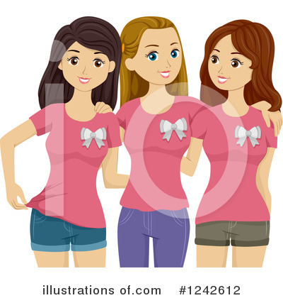 Royalty-Free (RF) Girlfriends Clipart Illustration by BNP Design Studio - Stock Sample #1242612